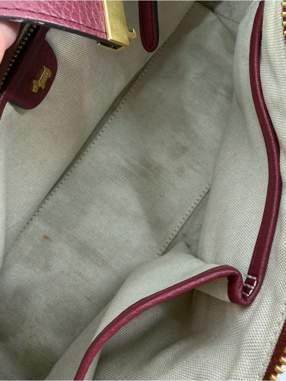 Radley London Sloane Street Medium Leather Shoulder Purse Cranberry Red - Picture 11 of 14